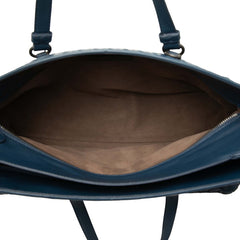 ボッテガヴェネタ イントレチャート トートバッグ ショルダーバッグ 2WAY ネイビー レザー レディース BOTTEGAVENETA 中古
