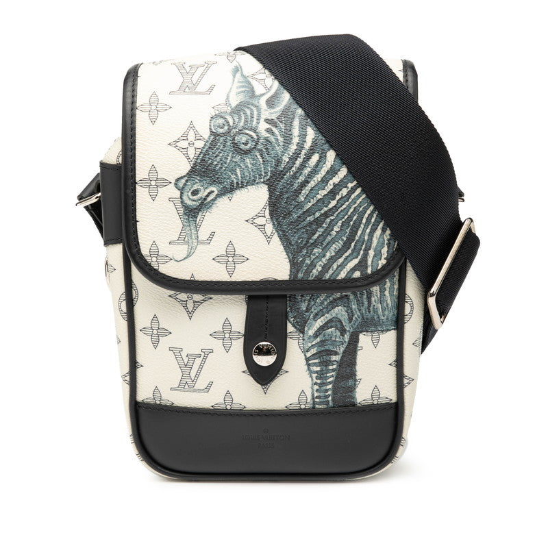 ルイ ヴィトン モノグラム サバンナ メッセンジャーBB チャップマン ブラザーズ ショルダーバッグ M54247 ホワイト ネイビー PVC レザー メンズ LOUIS VUITTON 【中古】