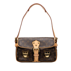 ルイ ヴィトン モノグラム ハドソンPM ショルダーバッグ ハンドバッグ M40027 ブラウン PVC レザー レディース LOUIS VUITTON 中古
