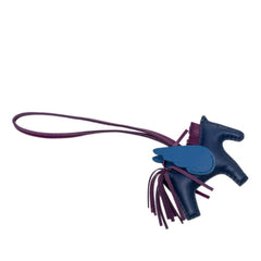 エルメス ロデオ ペガサス PM バッグチャーム ネイビー パープル アニョーミロ レディース HERMES 【中古】