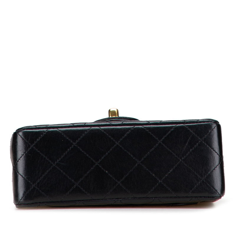 シャネル ミニマトラッセ ココマーク チェーン ショルダーバッグ ブラック ラムスキン レディース CHANEL 【中古】