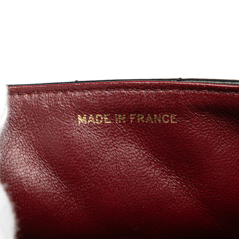 シャネル ミニマトラッセ ココマーク チェーン ショルダーバッグ ブラック ラムスキン レディース CHANEL 【中古】
