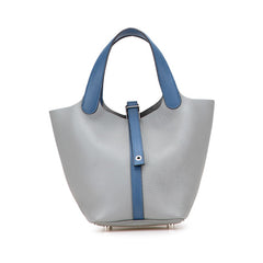 エルメス ピコタンロックPM タッチ ハンドバッグ グリムエット ブルーアガット トリヨンクレマンス レディース HERMES 【中古】