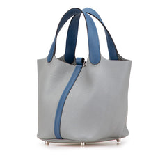 エルメス ピコタンロックPM タッチ ハンドバッグ グリムエット ブルーアガット トリヨンクレマンス レディース HERMES 【中古】