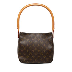 ルイ ヴィトン モノグラム ルーピングMM ワンショルダーバッグ M51146 ブラウン PVC レザー レディース LOUIS VUITTON 【中古】