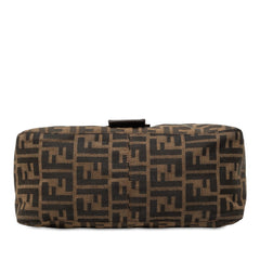 フェンディ ズッカ ワンショルダーバッグ 26325 ブラウン キャンバス レザー レディース FENDI 中古