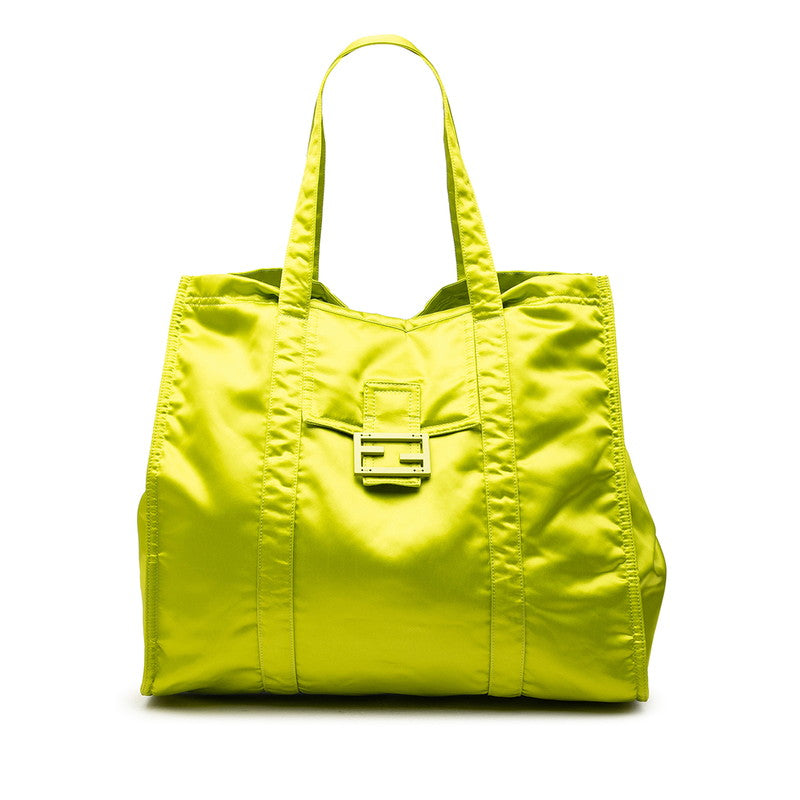 フェンディ トートバッグ ショルダーバッグ 8BH404 グリーン ナイロン レディース FENDI 中古