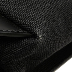 バレンシアガ ロゴ ウエストバッグ ボディバッグ 433625 ブラック キャンバス レザー メンズ BALENCIAGA 【中古】