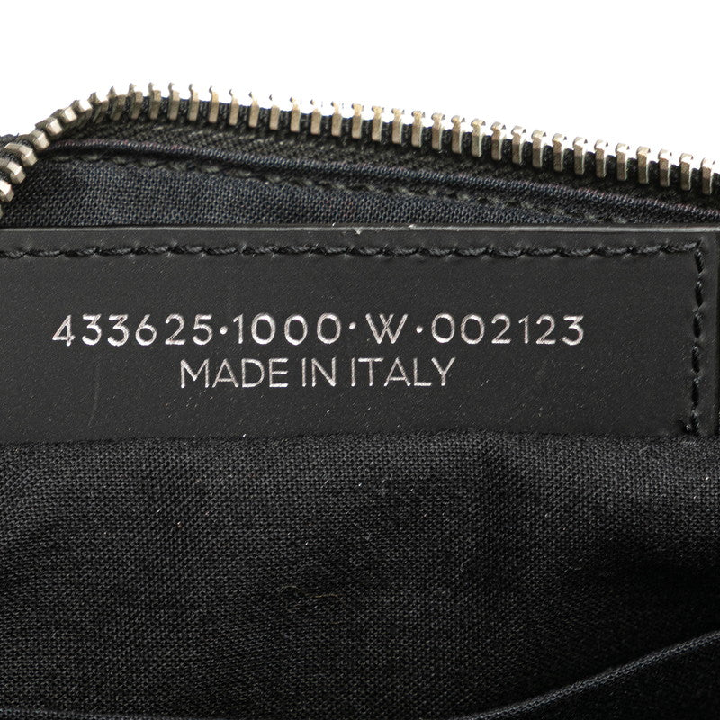 バレンシアガ ロゴ ウエストバッグ ボディバッグ 433625 ブラック キャンバス レザー メンズ BALENCIAGA 【中古】