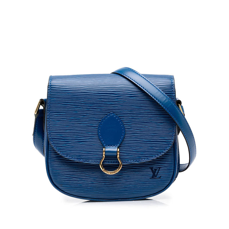 ルイ ヴィトン エピ ミニサンクルー 斜め掛け ショルダーバッグ M52215 トレドブルー レザー レディース LOUIS VUITTON 中古