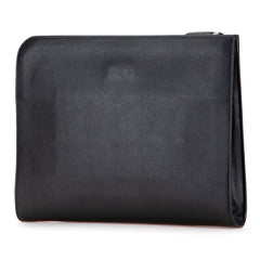 プラダ 三角ロゴプレート クラッチバッグ ブラック サフィアーノレザー レディース PRADA 【中古】