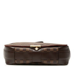 ルイ ヴィトン ダミエ バスティーユ 斜め掛け ショルダーバッグ N45258 ブラウン PVC レザー メンズ LOUIS VUITTON 【中古】