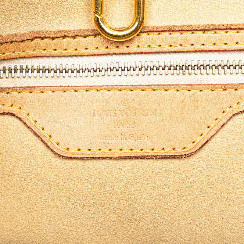 ルイ ヴィトン ダミエ アズール ハムステッドMM ショルダーバッグ トートバッグ N51206 ホワイト PVC レザー レディース LOUIS VUITTON 【中古】