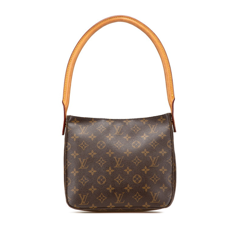 ルイ ヴィトン モノグラム ルーピングMM ショルダーバッグ ハンドバッグ M51146 ブラウン PVC レザー レディース LOUIS VUITTON 【中古】