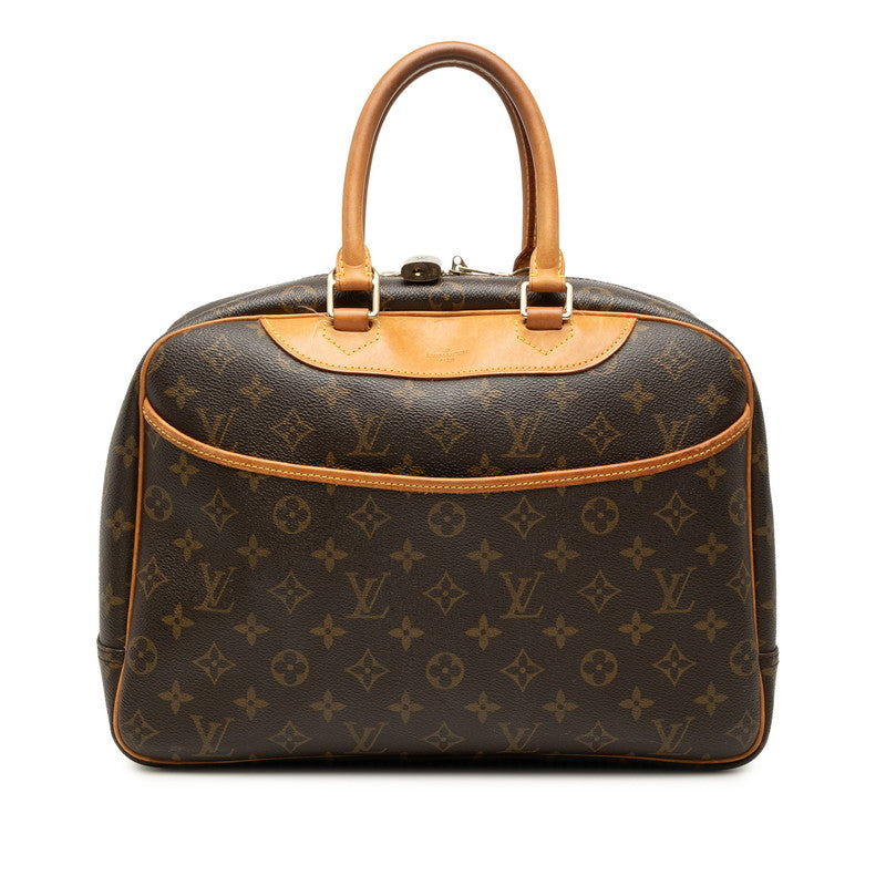 ルイ ヴィトン モノグラム ドーヴィル ハンドバッグ M47270 ブラウン PVC レザー レディース LOUIS VUITTON 【中古】