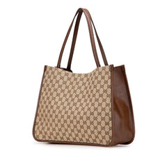 グッチ GGキャンバス ホースビット1955 トートバッグ 623694 ベージュ ブラウン キャンバス レザー レディース GUCCI 【中古】