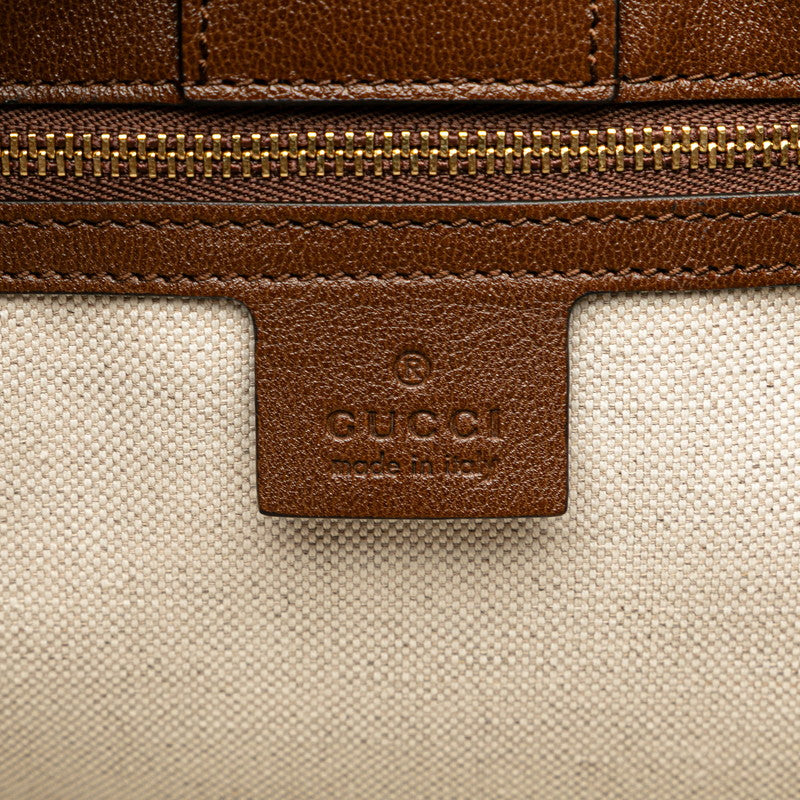 グッチ GGキャンバス ホースビット1955 トートバッグ 623694 ベージュ ブラウン キャンバス レザー レディース GUCCI 【中古】