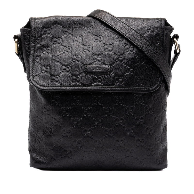 グッチ グッチシマ 斜め掛け ショルダーバッグ 223666 ブラック レザー レディース GUCCI 中古