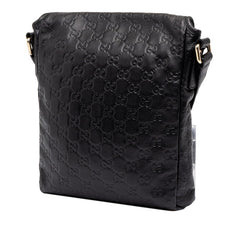グッチ グッチシマ 斜め掛け ショルダーバッグ 223666 ブラック レザー レディース GUCCI 中古