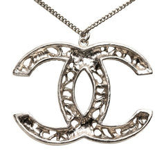 シャネル ココマーク カメリア ネックレス シルバー メタル レディース CHANEL 【中古】