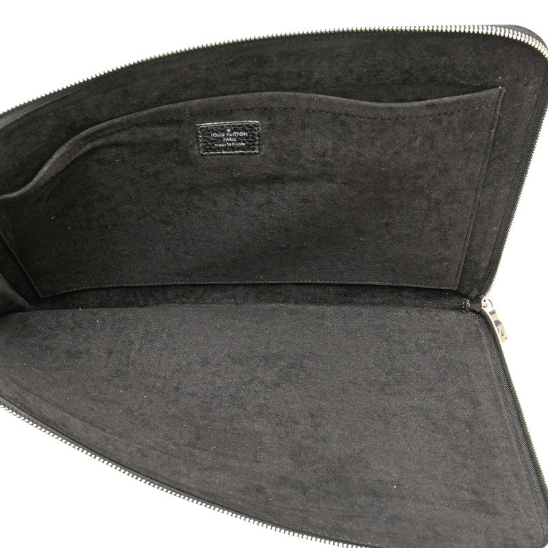 ルイ ヴィトン トリヨン ポシェット ジュール GM セカンドバッグ クラッチバッグ M67768 ノワール ブラック レザー メンズ LOUIS VUITTON 【中古】