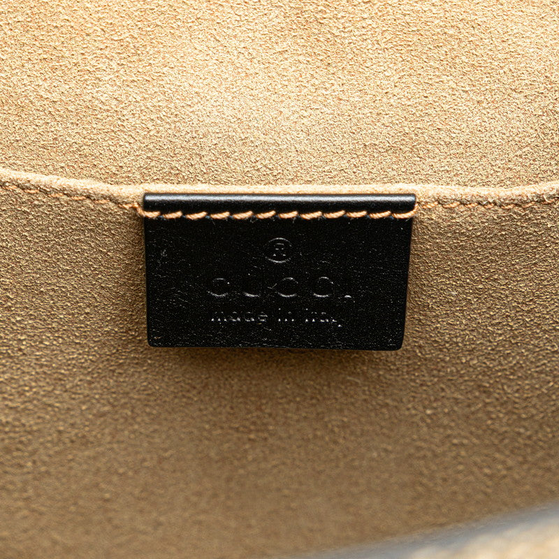 グッチ GGスプリーム パドロック リュック バックパック 498194 ブラウン ブラック ベージュ PVC レザー レディース GUCCI 【中古】