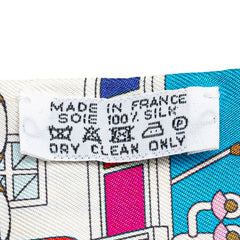 エルメス ツイリー LA MAISON DES CARRES メゾンデカレ スカーフ ホワイト マルチカラー シルク レディース HERMES 【中古】