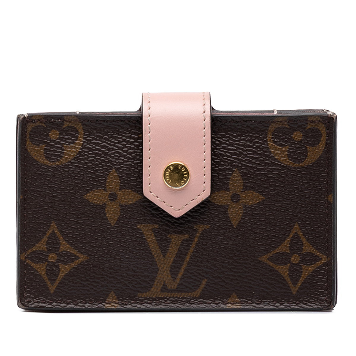 ルイ ヴィトン ポルトカルト カードケース M69761 ローズバレリーヌ ピンク ブラウン PVC レザー レディース LOUIS VUITTON 中古