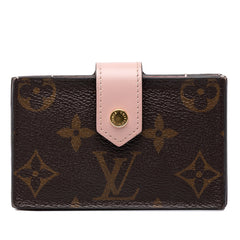 ルイ ヴィトン ポルトカルト カードケース M69761 ローズバレリーヌ ピンク ブラウン PVC レザー レディース LOUIS VUITTON 中古