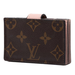 ルイ ヴィトン ポルトカルト カードケース M69761 ローズバレリーヌ ピンク ブラウン PVC レザー レディース LOUIS VUITTON 中古
