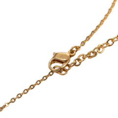 ディオール ロゴ ネックレス ゴールド ブラック メッキ ラインストーン レディース Dior 【中古】
