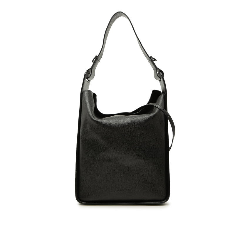 バレンシアガ ノースサウス トートバッグ ショルダーバッグ 2WAY 655451 ブラック レザー レディース BALENCIAGA 【中古】