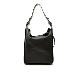 バレンシアガ ノースサウス トートバッグ ショルダーバッグ 2WAY 655451 ブラック レザー レディース BALENCIAGA 【中古】