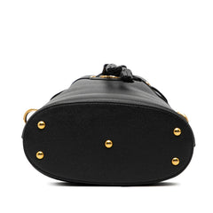 グッチ バンブー ダイアナ バケット 巾着 ショルダーバッグ ハンド 724667 ブラック レザー レディース GUCCI 【中古】