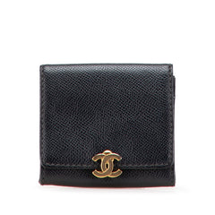 シャネル ココマーク コインケース ブラック キャビアスキン レディース CHANEL 【中古】