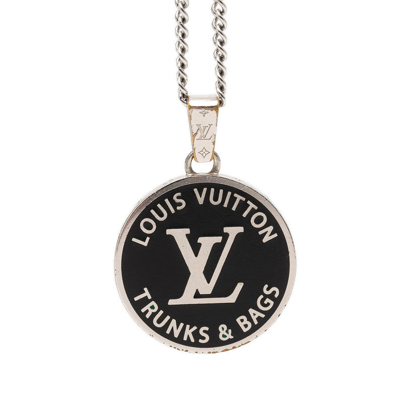 ルイ ヴィトン コリエ LV アワード チェーン ペンダント ネックレス M00911 ブラック シルバー メタル レディース LOUIS VUITTON 【中古】