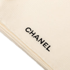 シャネル ココマーク 総柄 スカーフ ホワイト シルク レディース CHANEL 【中古】