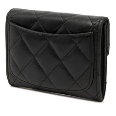 シャネル マトラッセ ココマーク コインケース 小銭入れ ブラック ラムスキン レディース CHANEL 【中古】
