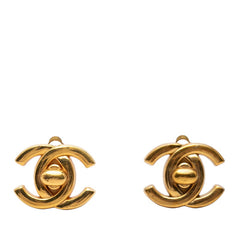 シャネル ヴィンテージ ココマーク ターンロック モチーフ イヤリング ゴールド メッキ レディース CHANEL 【中古】