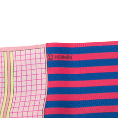 エルメス ツイリー COUVERTURES ET TENUES 馬着 スカーフ ピンク マルチカラー シルク レディース HERMES 【中古】