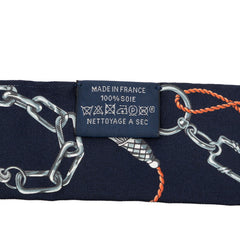 エルメス ツイリー C'est La Fete セ ラ フェット スカーフ グレー ネイビー シルク レディース HERMES 中古
