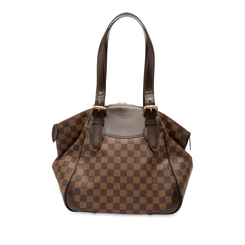 ルイ ヴィトン ダミエ ヴェローナMM ハンドバッグ ショルダーバッグ N41118 ブラウン PVC レザー レディース LOUIS VUITTON 【中古】