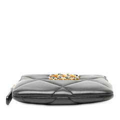 シャネル マトラッセ ココマーク コインケース ブラック ラムスキン レディース CHANEL 【中古】