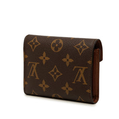 ルイ ヴィトン モノグラム ポルトフォイユ ヴィクトリーヌ 三つ折り財布 M62472 ブラウン PVC レザー レディース LOUIS VUITTON 中古