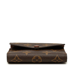 ルイ ヴィトン モノグラム ポルトフォイユ ヴィクトリーヌ 三つ折り財布 M62472 ブラウン PVC レザー レディース LOUIS VUITTON 中古