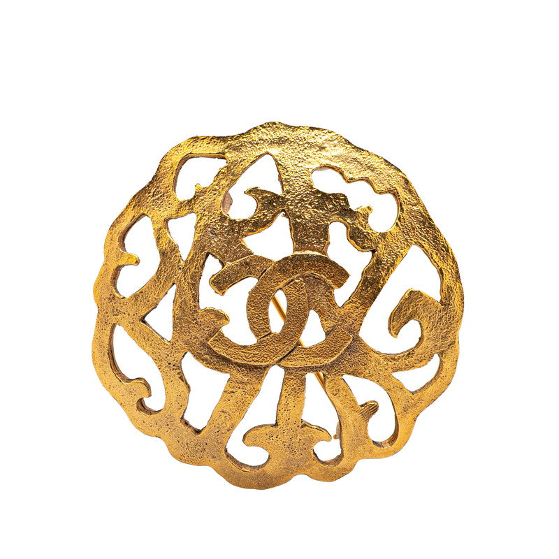 シャネル ヴィンテージ ココマーク ブローチ ゴールド メッキ レディース CHANEL 【中古】