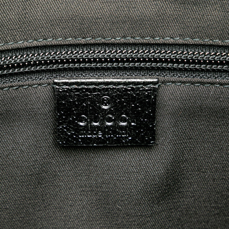 グッチ GGキャンパス ショルダーバッグ 122791 ブラック キャンバス レザー レディース GUCCI 【中古】