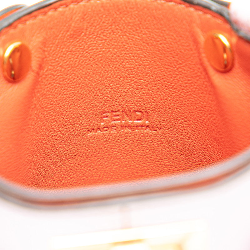 フェンディ ピーカフォン ショルダーバッグ フォンケース パープル ブラウン レザー レディース FENDI 【中古】