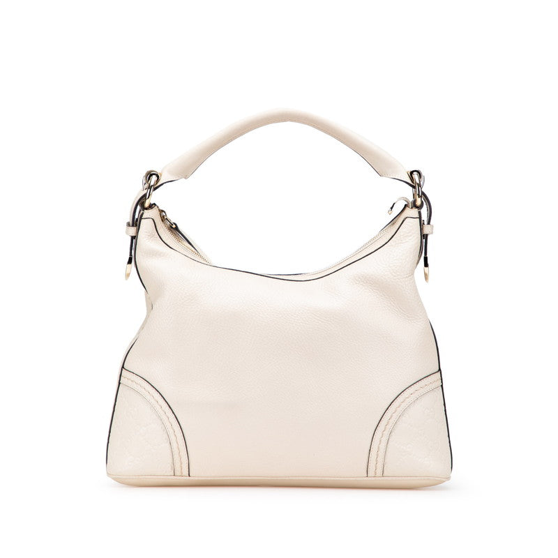 グッチ グッチシマ ワンショルダーバッグ 181515 ホワイト アイボリー レザー レディース GUCCI 【中古】