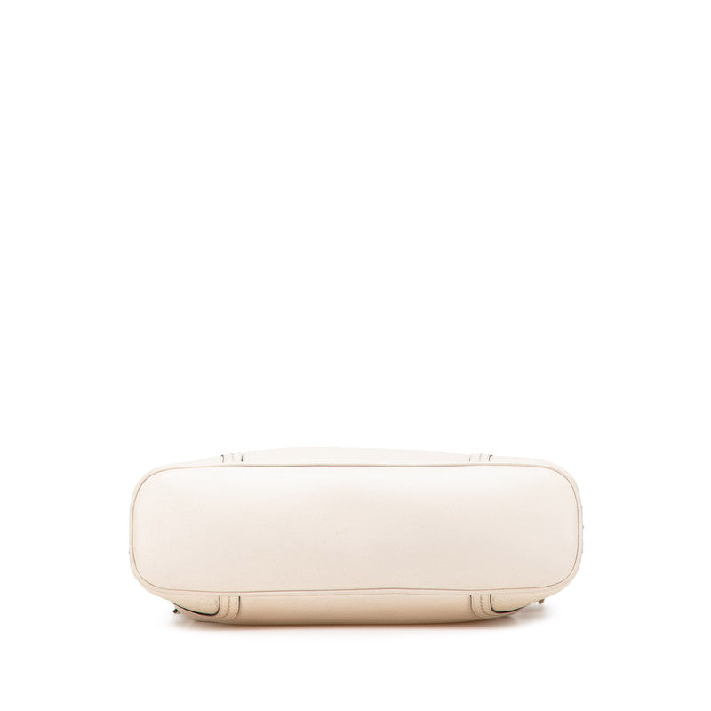 グッチ グッチシマ ワンショルダーバッグ 181515 ホワイト アイボリー レザー レディース GUCCI 【中古】